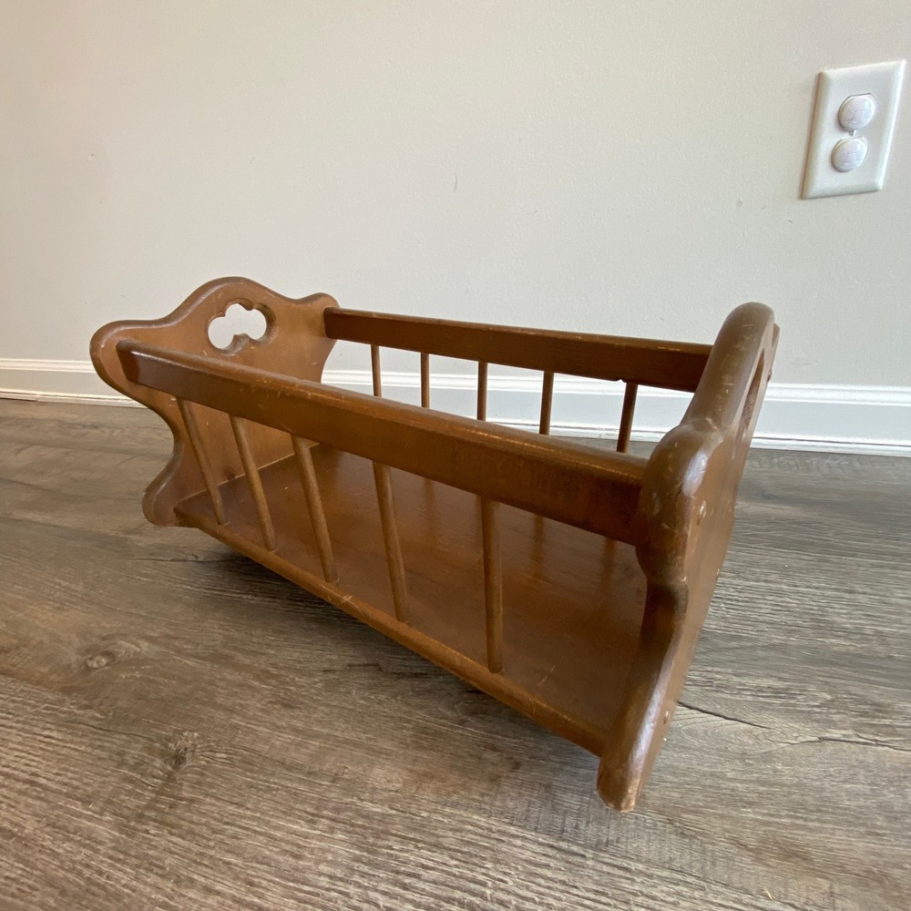 Vintage Wooden Doll Cradle